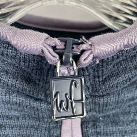 WeirdFish Blue Purple Pullover Quarter 1/4 Zip Sweater Performance Fleece S/M - Picture 4 of 12